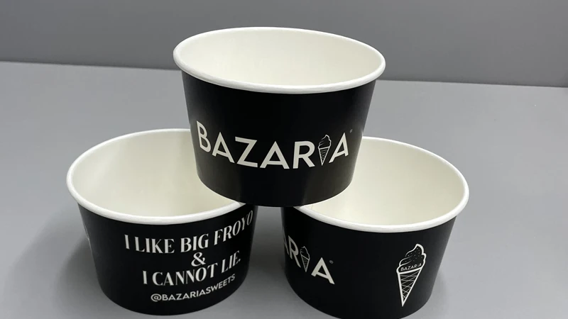 customizable Paper Ice Cream Cups 4 customizable Paper Ice Cream Cups 4